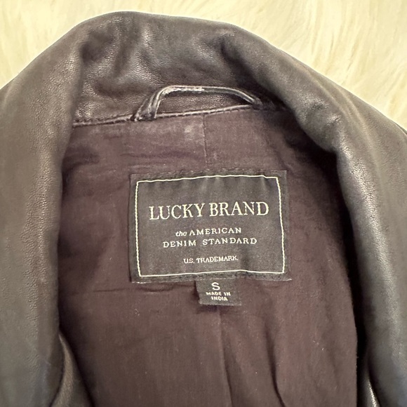 Lucky Brand genuine leather jacket - Picture 3 of 3